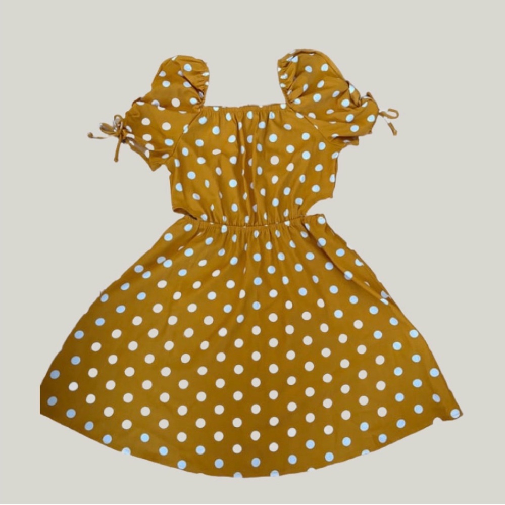 Polka Dot Puff Sleeve Dress kid